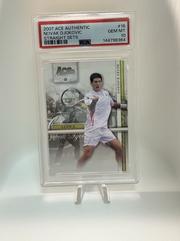 Novak Djokovic 2007 Ace Authentic Straight Sets #16 PSA 10 Gem Mint Rookie