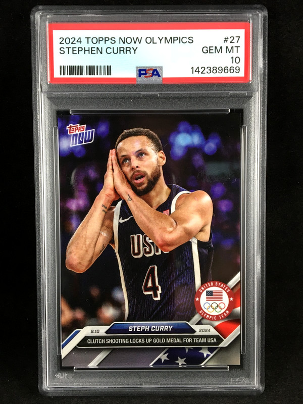 PSA 10 Stephen Curry 2024 Topps Now Olympics Team USA Gold Medal NIGHT NIGHT #27