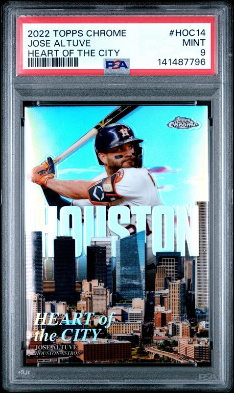 2022 Topps Chrome Heart Of The City #HOC14 Jose Altuve PSA 9