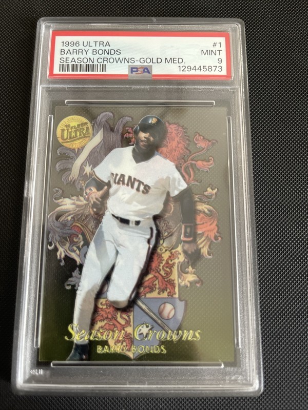 1996 BARRY BONDS Fleer Ultra Season Crowns Gold Medallion #1 PSA 9 Mint