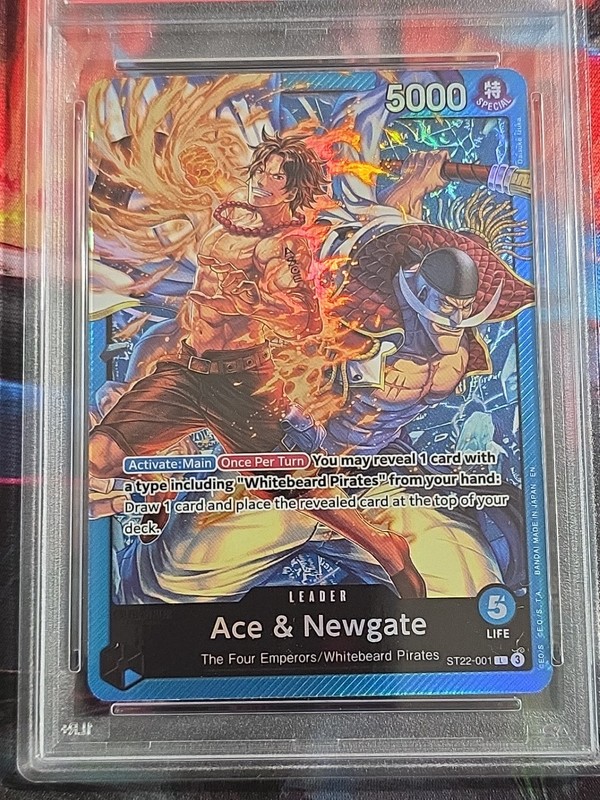 2025 One Piece ST22 English Ace & Newgate #001 PSA 10 view 2