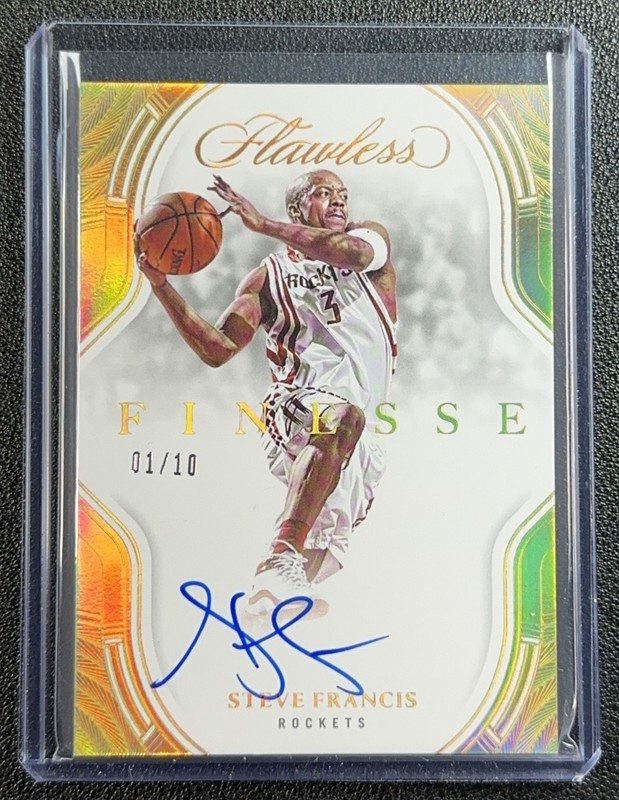STEVE FRANCIS 2024-25 PANINI FLAWLESS FINESSE SIGNATURES AUTO GOLD 1/10