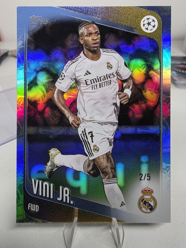 Topps 2026 UEFA Champions League Vini Jr. Real Madrid Serial Numbered /5 Card