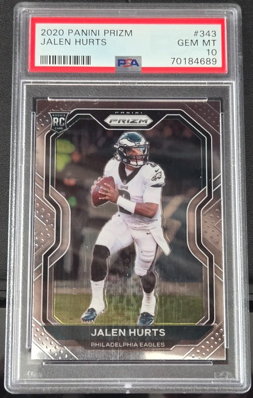 2020 Panini Prizm Jalen Hurts #343 Rookie RC PSA 10 Gem Mint Philadelphia Eagles