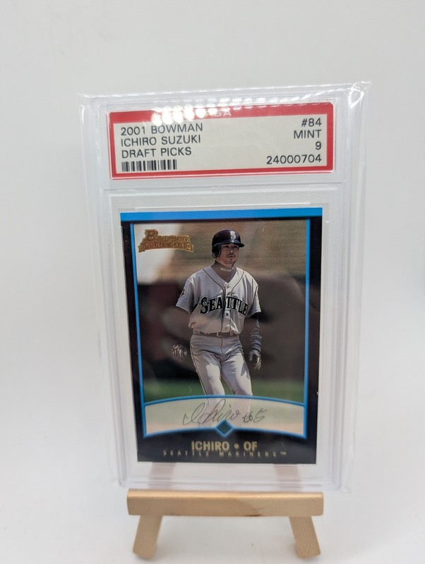 2001 Bowman Draft Picks #84 Ichiro Suzuki RC (PSA 9) MARINERS HOF !!