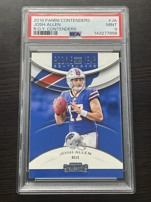 Josh Allen 2018 Contenders Rookie of the Year ROY #JA PSA 9 Mint Rookie RC