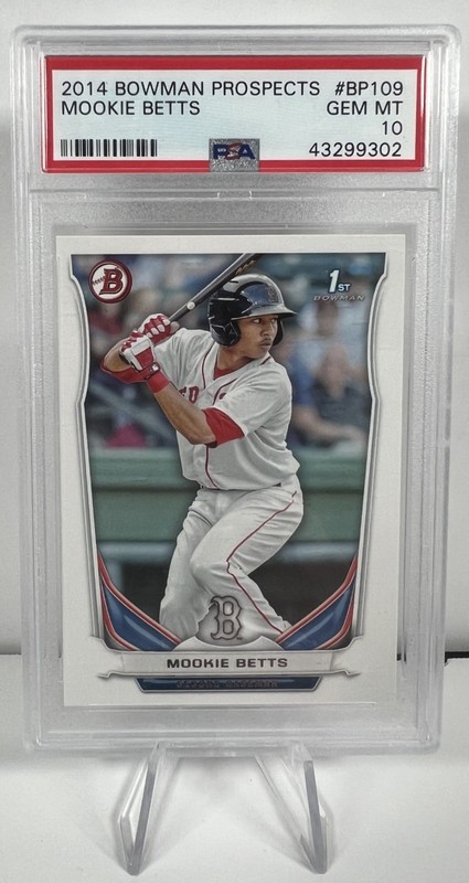 Mookie Betts 2014 Bowman Prospects 1st PSA 10 Gem Mint Red Sox Dodgers