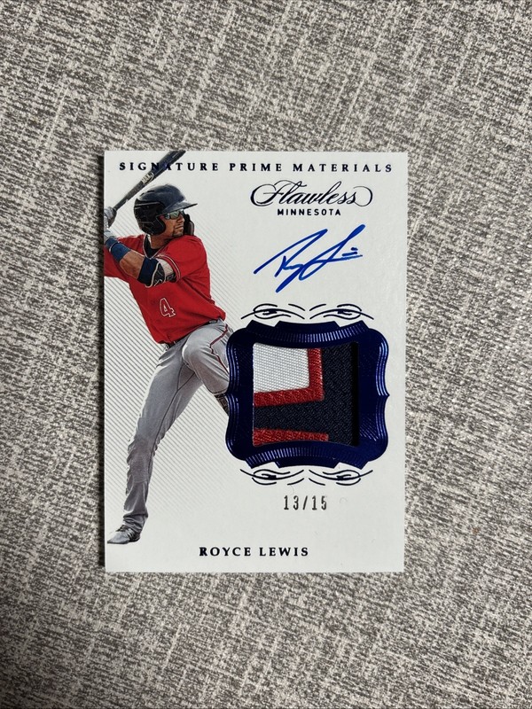 Royce Lewis 2020 Flawless Signature Prime Materials RPA Rookie Patch Auto /15