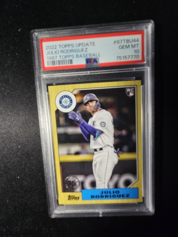 2022 Topps Update 1987 Topps 35th Anniversary #87TBU44 Julio Rodriguez RC PSA 10
