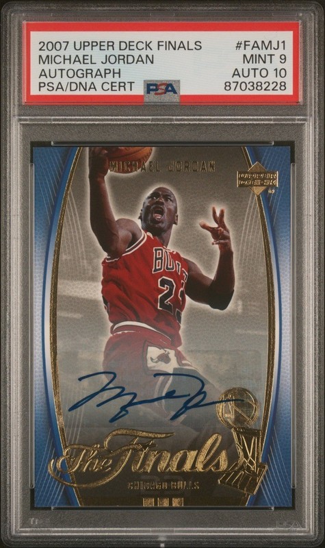 2007 Upper Deck The Finals Michael Jordan Auto SSP PSA 9 auto 10
