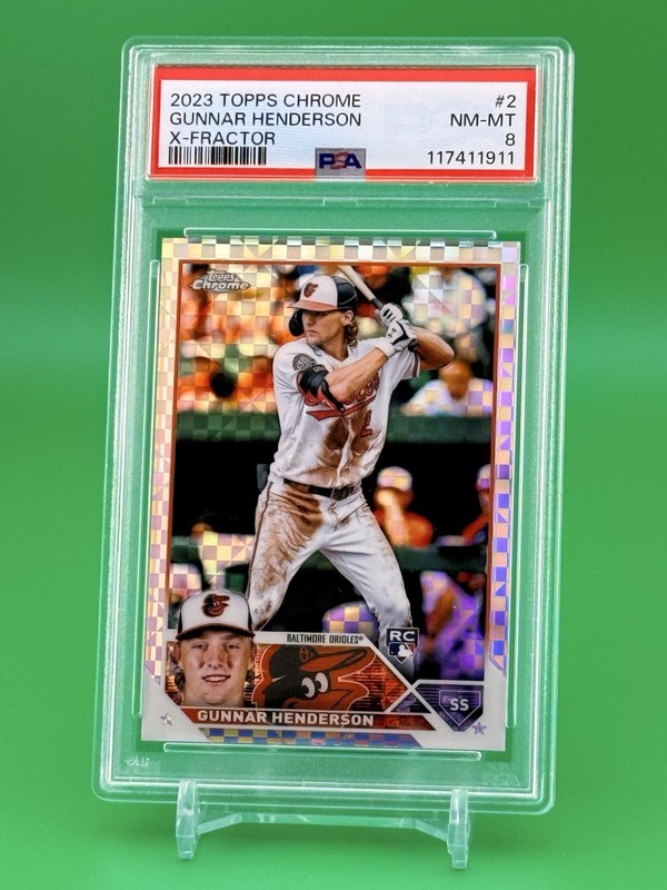 2023 Topps Chrome Gunnar Henderson Rc Xfractor PSA 9 Orioles