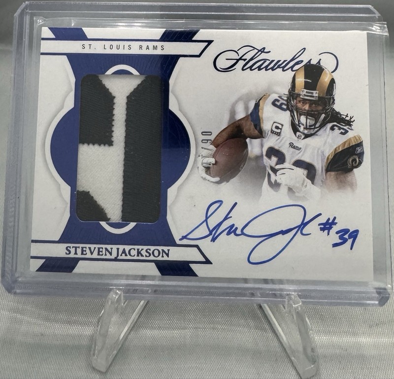 2025 Panini Flawless Steven Jackson Patch Auto Sapphire #’d /10