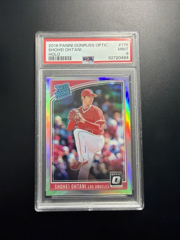 🔥 2018 Donruss Optic Shohei Ohtani HOLO RC #176 PSA 9 MINT – Rated Rookie 💎