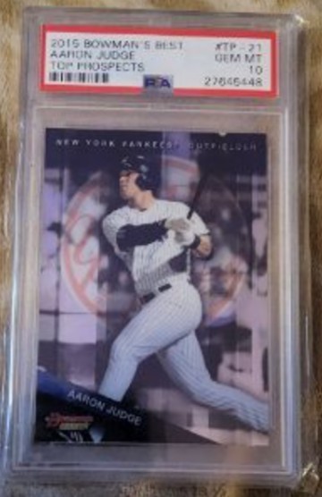 2015 Bowman's Best TP-21 Aaron Judge Top Prospects PSA 10 Gem Mint RC