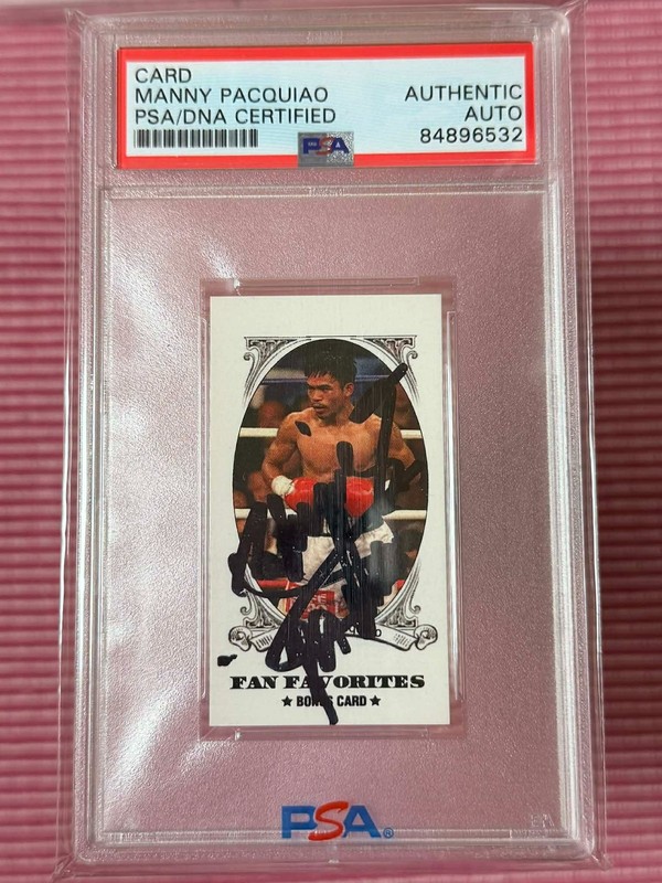 MANNY PACQUIAO "PACMAN" Fan Favorites Bonus Card SIGNED PSA AUTO Authentic