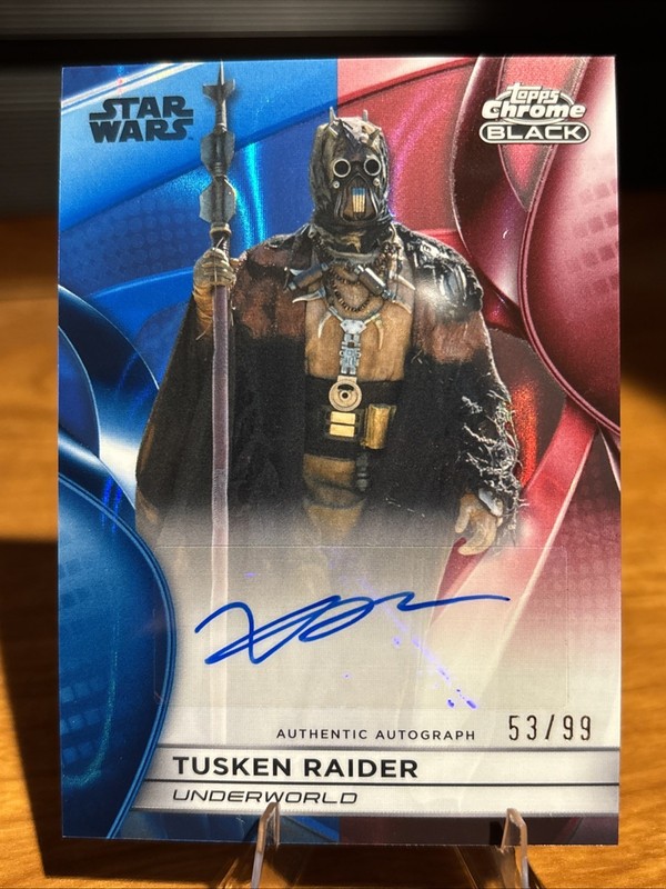 2025 Topps Star Wars Smugglers Outpos Tusken Raider Chrome Black Auto 53/99