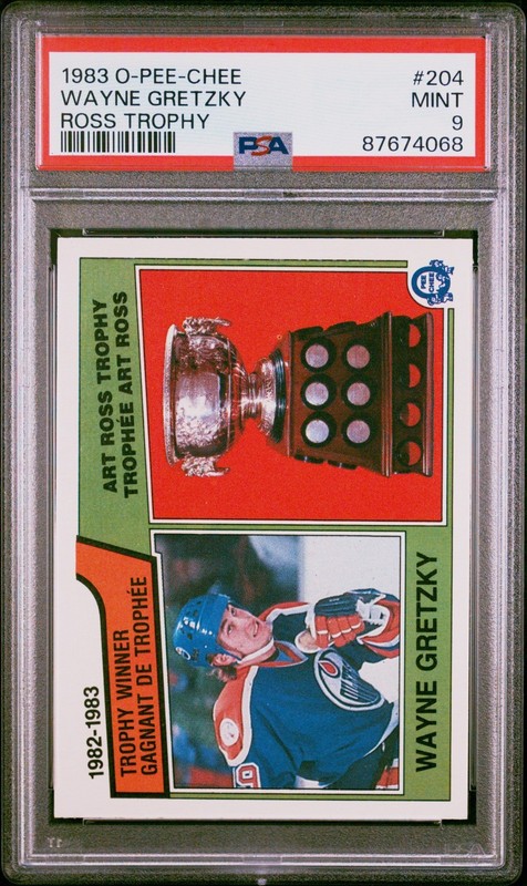 1983 O-PEE-CHEE WAYNE GRETZKY  PSA 9 Ross Trophy #204  PSA 9 MINT!