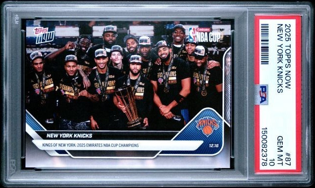 2025 TOPPS NOW #87 NEW YORK KNICKS PSA 10 LOW POP