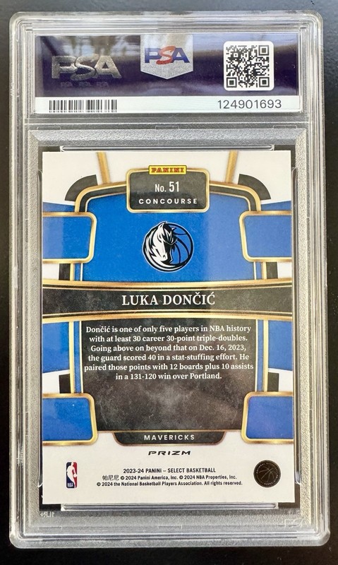 Luka Doncic 2023 Panini Select Scope PSA 10 view 2