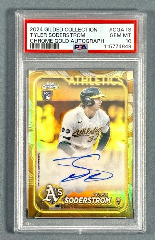 2024 Topps Chrome Gilded Collection TYLER  SODERSTORM  Auto /99 GOLD RC #CGA-TS