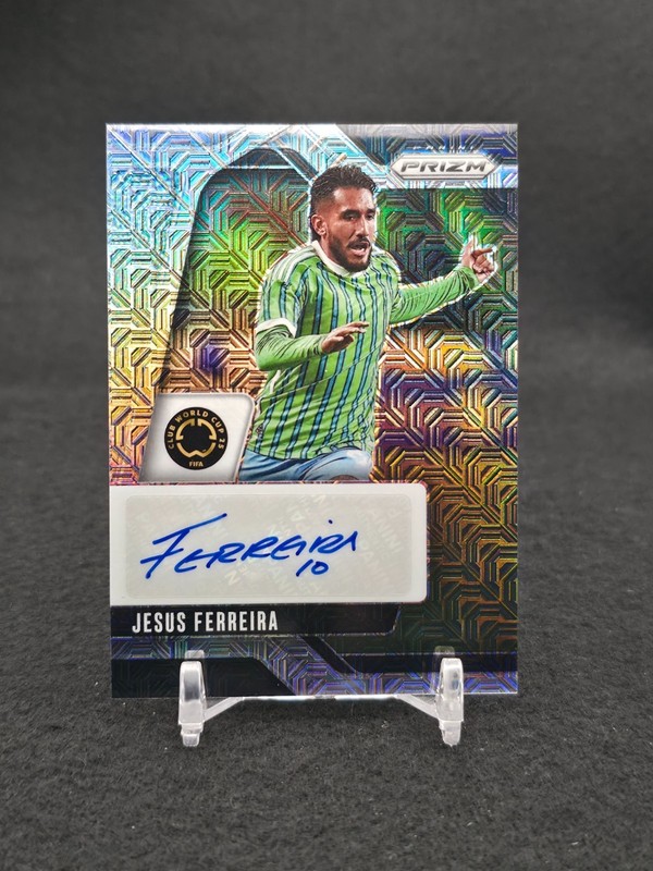2025 Panini Prizm Club World Cup #S-JF Jesus Ferreira Mojo Auto /25 Sounders