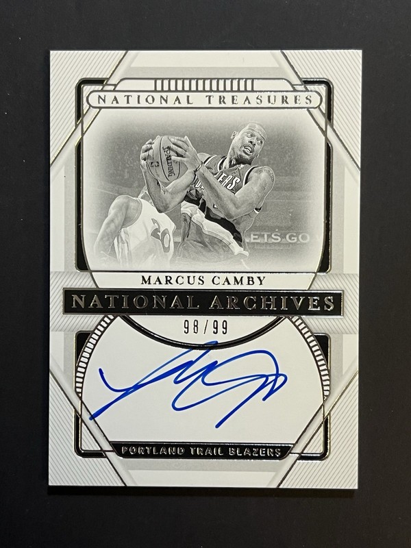 MARCUS CAMBY 2020-21 NATIONAL TREASURES ARCHIVES AUTOGRAPH AUTO /99