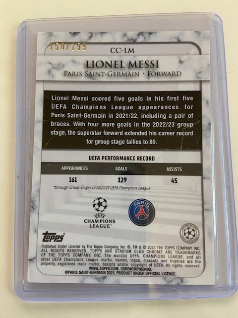 2023 stadium club chrome-lionel messi cc-lm championship contrabutitions /199 view 2
