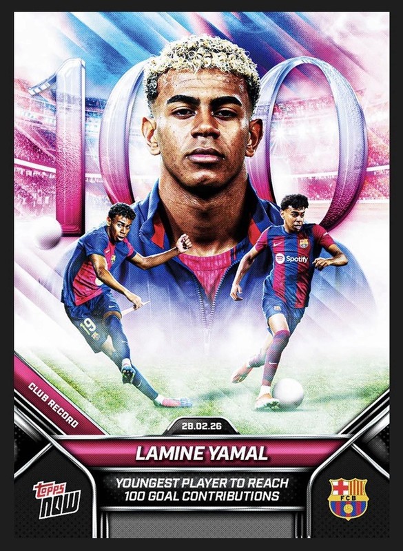 Lamine Yamal - FC Barcelona Topps NOW - Card 5
