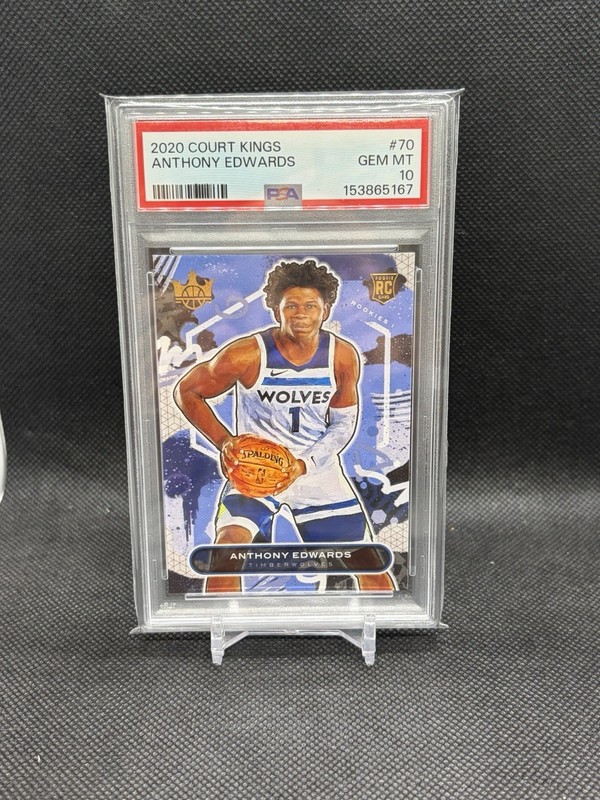 2020 PANINI COURT KINGS #70 ANTHONY EDWARDS ROOKIE RC PSA 10