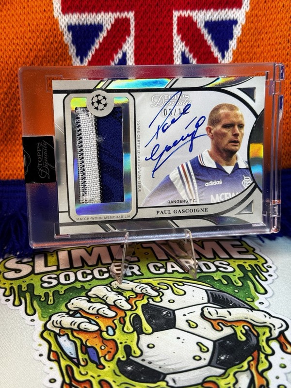 2025 Topps Dynasty PAUL GASCOIGNE /10 On Card Auto Glasgow Rangers