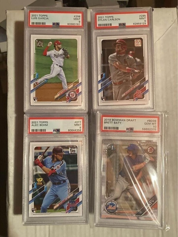 PSA 9 OR 10 GRADED MLB BASEBALL CARD + 2 SEALED PACKS TOPPS PANINI RC view 2