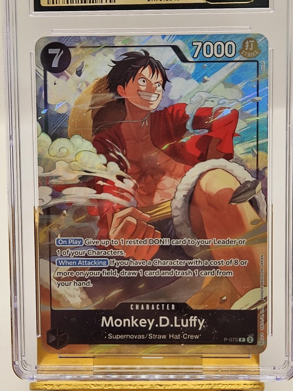 2025 One Piece PC Best Selection Volume 3 Alt Art Monkey D. Luffy #P-075 CGC 10 view 2