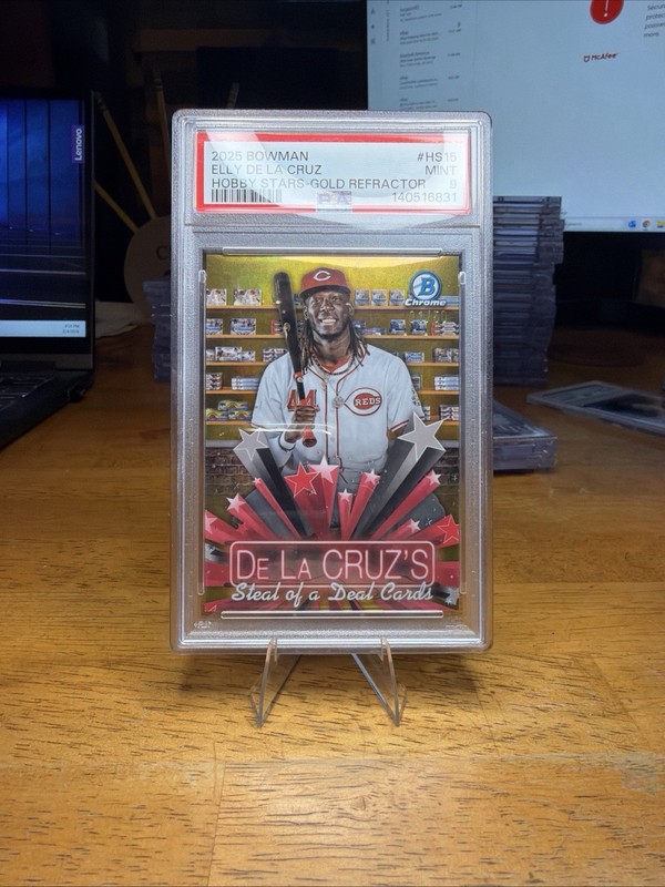 2025 Bowman Chrome Elly De La Cruz Hobby Stars Gold Refractor  1/50 Bookend 🔥🔥