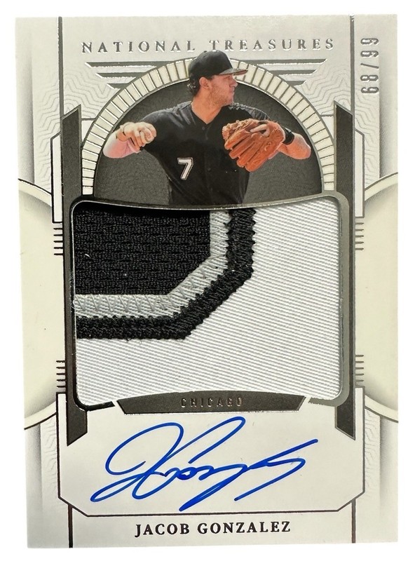 2024 Panini National Treasures Baseball Jacob Gonzalez AUTO PATCH /99 Chicago RC