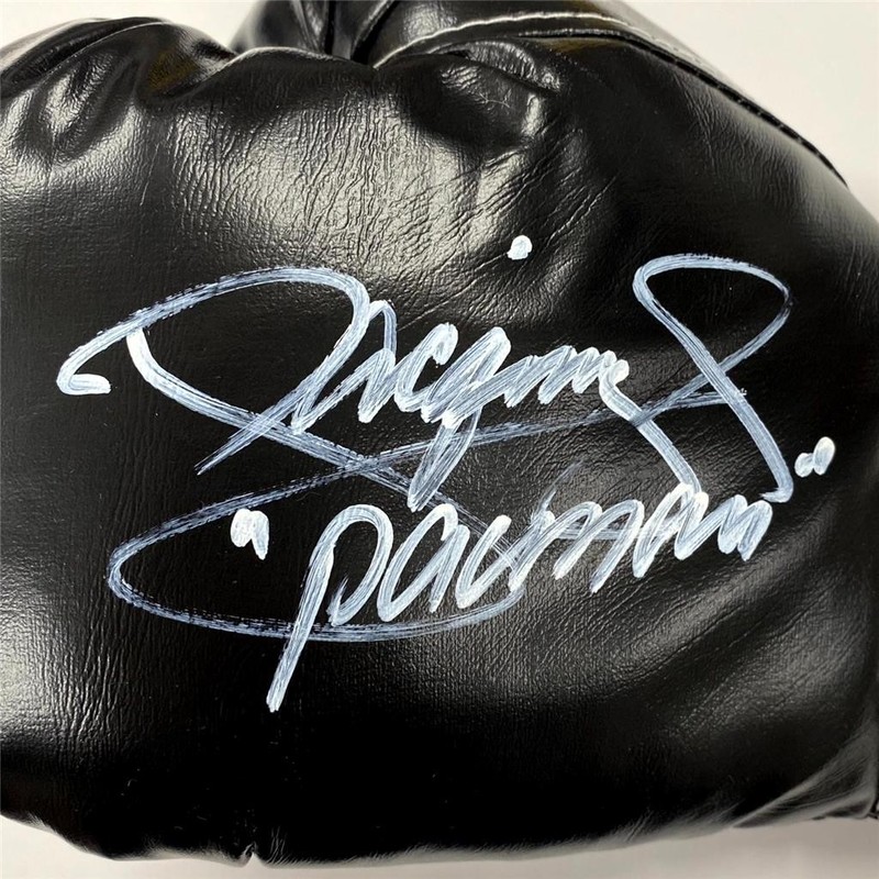 Manny Pacquiao signed "Pacman" Team Pacquiao Boxing Glove autograph ~ PSA view 2