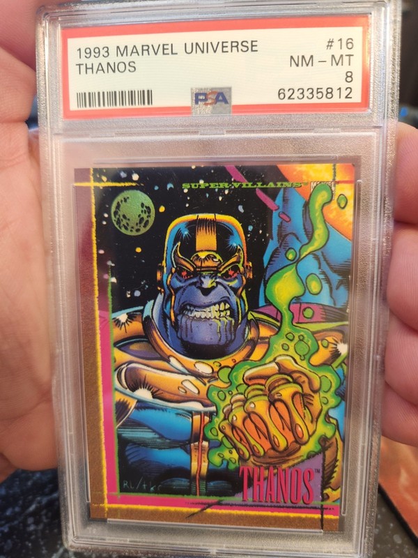 Thanos 1993 Skybox Marvel Universe Series IV #16 PSA 8