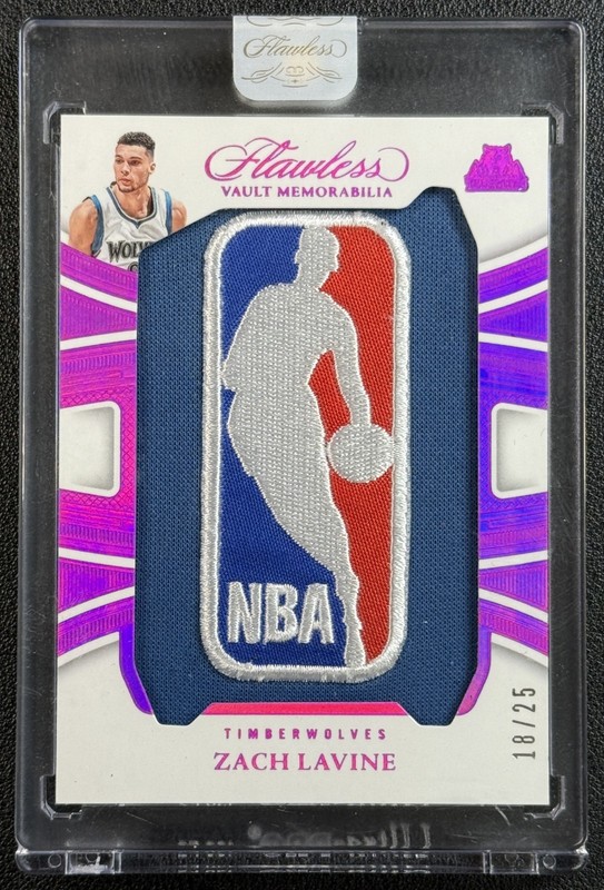 ZACH LAVINE 2024-25 PANINI FLAWLESS VAULT MEMORABILIA GU NBA LOGOMAN PATCH 18/25