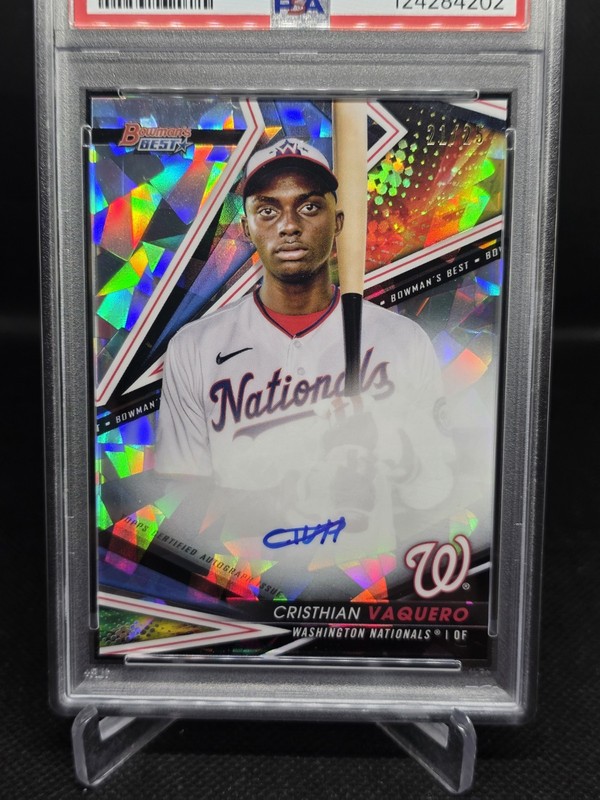 2022 Bowmans Best Christhian Vaquero Auto  Pros. Atomic Refractor/25 SSP PSA 9! 