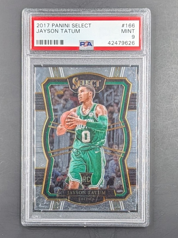 2017-18 Panini Select Premier Level Jayson Tatum #166 RC PSA 9