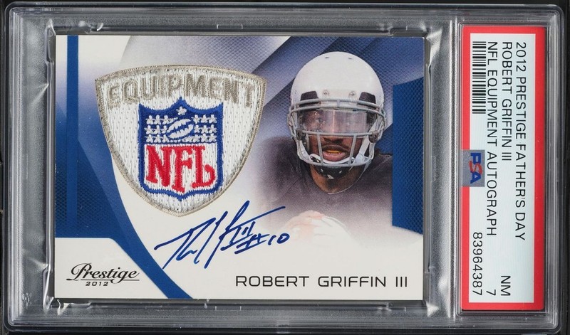 2012 Panini Prestige SHIELD Robert Griffin III ROOKIE RC NFL PATCH AUTO LOGOMAN