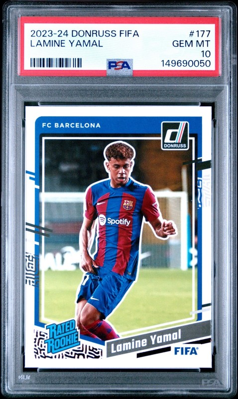 *2023-24 Panini Donruss FIFA Rated Rookie Lamine Yamal #177 PSA 10 GEM *QTY