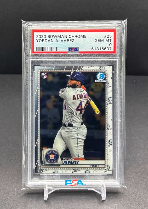 2020 Bowman Chrome - YORDAN ALVAREZ - RC Rookie Batting - Astros #25 PSA 10