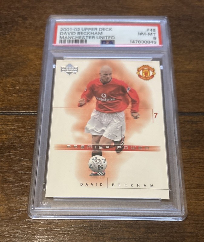 2001 Upper Deck Manchester United Premier Power David Beckham #46 PSA 8