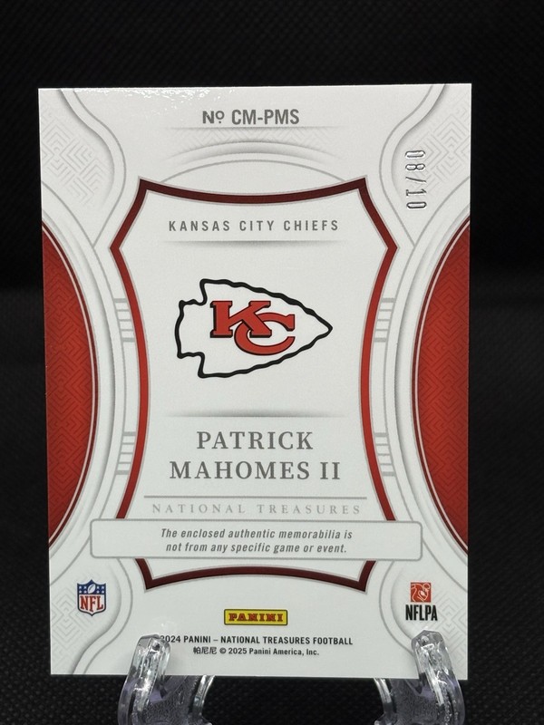 2024 Panini National Treasures Patrick Mahomes II /10 Century Materials  view 2