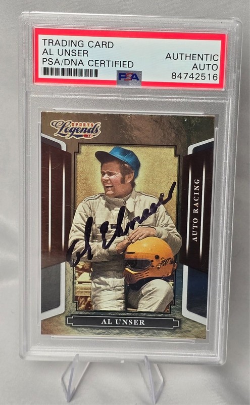 1970 54th Indy 500 Program AL UNSER WIN + PSA/DNA 2008 Donruss On-Card Auto view 2