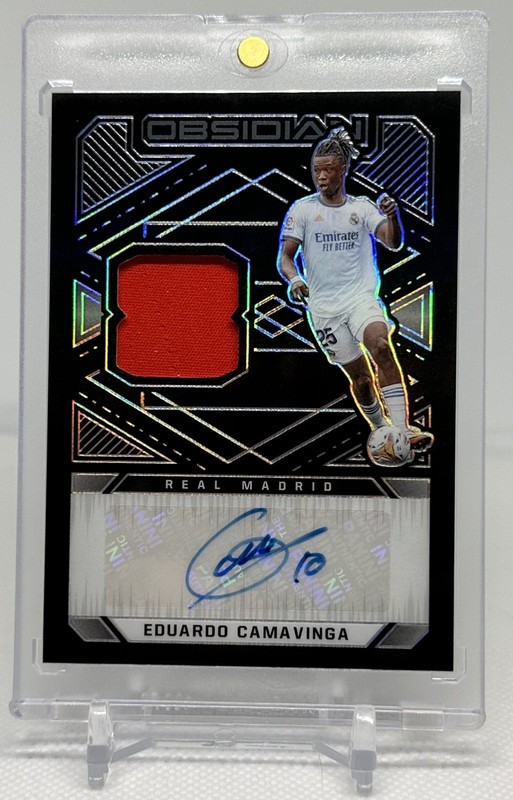 2021-22 Panini Obsidian Eduardo Camavinga Match Worn Patch Auto /50 #JA-ECM