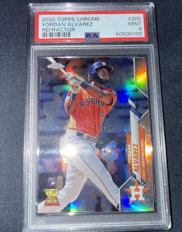 💥⚾️2020 Yordan Alvarez Topps Chrome Refractor PSA 9 Rookie #200 Astros⚾️💥