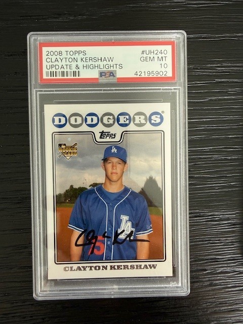 2008 Topps Update & Highlights #UH240 Dodgers Clayton Kershaw ROOKIE PSA 10