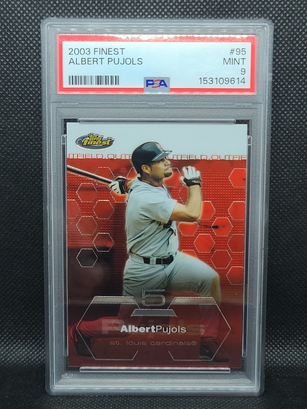 2003 Topps Finest Albert Pujols #95 Base PSA 9 Mint Cardinals