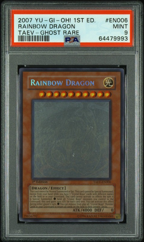 Rainbow Dragon #EN006 2007 Tactical Evolution 1st Edition Ghost Rare PSA 9!